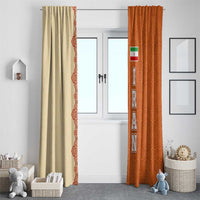 Iran Heritage Window Curtain with Traditional Pattern and Royal Emblem Design