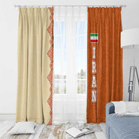 Iran Heritage Window Curtain with Traditional Pattern and Royal Emblem Design