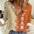 Iran Heritage Women Casual Shirt with Traditional Pattern and Royal Emblem Design
