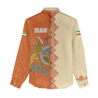 Iran Heritage Women Casual Shirt with Traditional Pattern and Royal Emblem Design
