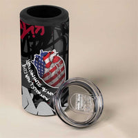 Hip Hop Graffiti 4 in 1 Can Cooler Tumbler with Rapper Portrait and American Flag Street Art - Wonder Print Shop