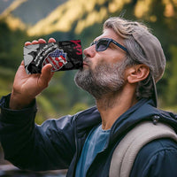 Hip Hop Graffiti 4 in 1 Can Cooler Tumbler with Rapper Portrait and American Flag Street Art - Wonder Print Shop