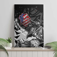 Hip Hop Graffiti Canvas Wall Art with Rapper Portrait and American Flag Street Art - Wonder Print Shop