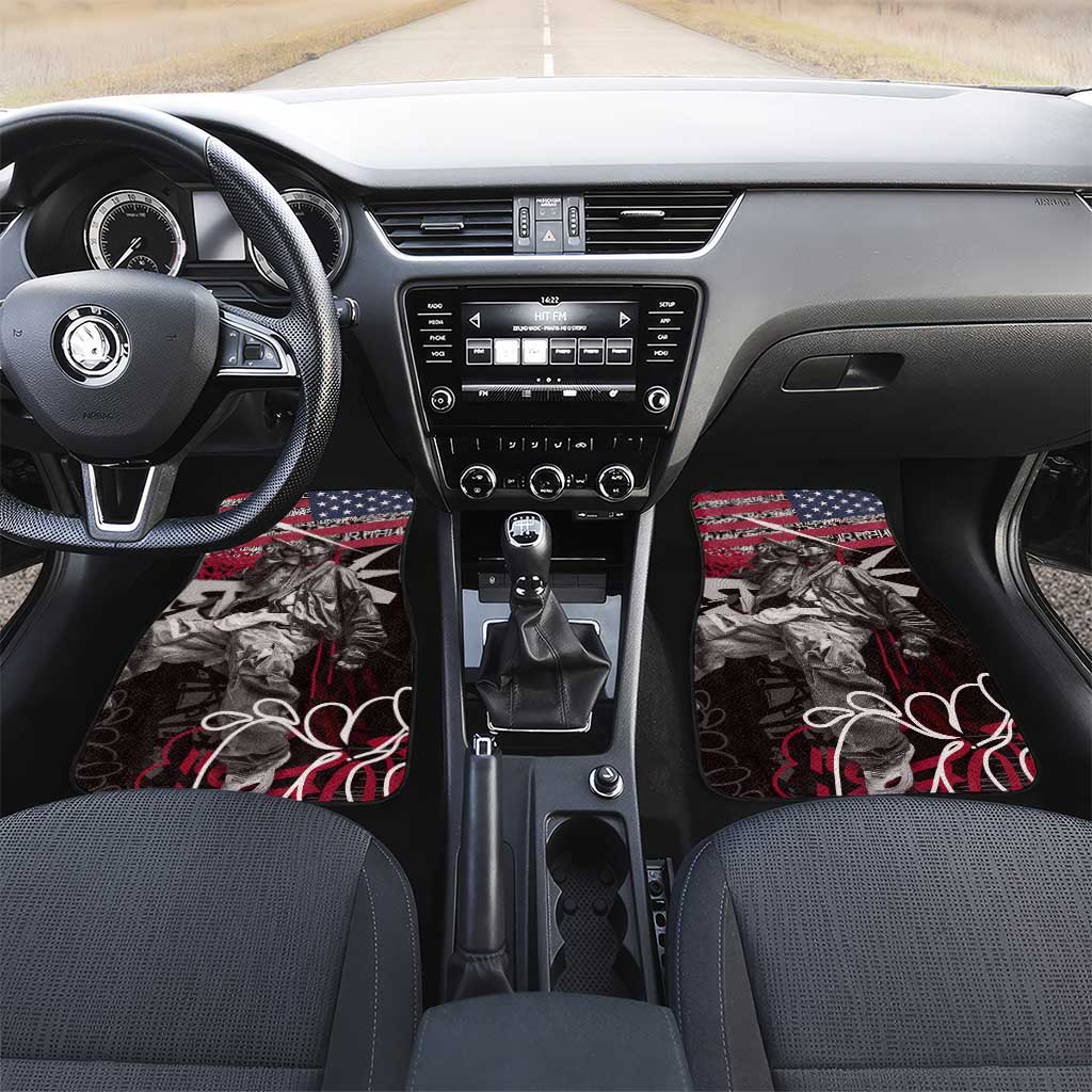 Hip Hop Graffiti Car Mats with Rapper Portrait and American Flag Street Art - Wonder Print Shop