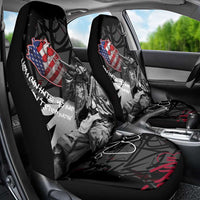 Hip Hop Graffiti Car Seat Cover with Rapper Portrait and American Flag Street Art - Wonder Print Shop