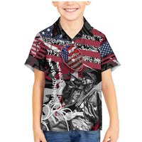 Hip Hop Graffiti Family Matching Mermaid Dress and Hawaiian Shirt with Rapper Portrait and American Flag Street Art - Wonder Print Shop