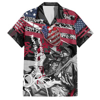 Hip Hop Graffiti Family Matching Off The Shoulder Long Sleeve Dress and Hawaiian Shirt with Rapper Portrait and American Flag Street Art - Wonder Print Shop