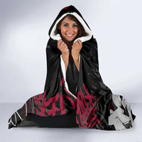 Hip Hop Graffiti Hooded Blanket with Rapper Portrait and American Flag Street Art - Wonder Print Shop