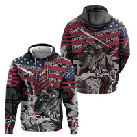 Hip Hop Graffiti Hoodie with Rapper Portrait and American Flag Street Art - Wonder Print Shop