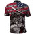 Hip Hop Graffiti Polo Shirt with Rapper Portrait and American Flag Street Art - Wonder Print Shop