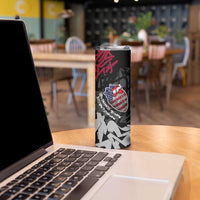 Hip Hop Graffiti Skinny Tumbler with Rapper Portrait and American Flag Street Art - Wonder Print Shop