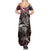 Hip Hop Graffiti Summer Maxi Dress with Rapper Portrait and American Flag Street Art - Wonder Print Shop