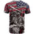 Hip Hop Graffiti T Shirt with Rapper Portrait and American Flag Street Art - Wonder Print Shop