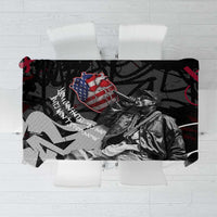 Hip Hop Graffiti Tablecloth with Rapper Portrait and American Flag Street Art - Wonder Print Shop