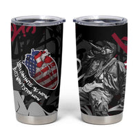 Hip Hop Graffiti Tumbler Cup with Rapper Portrait and American Flag Street Art - Wonder Print Shop