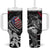 Hip Hop Graffiti Tumbler With Handle with Rapper Portrait and American Flag Street Art - Wonder Print Shop