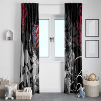 Hip Hop Graffiti Window Curtain with Rapper Portrait and American Flag Street Art - Wonder Print Shop