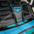 Custom Bowling Team Back Car Seat Cover with Blue Bowling Pin Heartbeat Graphic and Winged Emblem - Wonder Print Shop