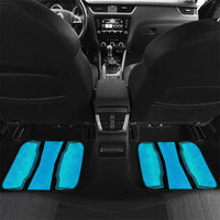 Custom Bowling Team Car Mats with Blue Bowling Pin Heartbeat Graphic and Winged Emblem - Wonder Print Shop