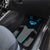 Custom Bowling Team Car Mats with Blue Bowling Pin Heartbeat Graphic and Winged Emblem - Wonder Print Shop