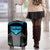 Custom Bowling Team Luggage Cover with Blue Bowling Pin Heartbeat Graphic and Winged Emblem - Wonder Print Shop