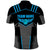 Custom Bowling Team Polo Shirt with Blue Bowling Pin Heartbeat Graphic and Winged Emblem - Wonder Print Shop