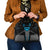 Custom Bowling Team Shoulder Handbag with Blue Bowling Pin Heartbeat Graphic and Winged Emblem - Wonder Print Shop