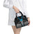 Custom Bowling Team Shoulder Handbag with Blue Bowling Pin Heartbeat Graphic and Winged Emblem - Wonder Print Shop