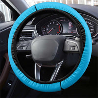 Bowling Team Steering Wheel Cover with Blue Bowling Pin Heartbeat Graphic and Winged Emblem - Wonder Print Shop