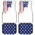 Motocross Rider Graphic Dirtbike Racing Car Mats with Distressed American Flag and Custom Number - Wonder Print Shop