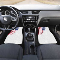 Motocross Rider Graphic Dirtbike Racing Car Mats with Distressed American Flag and Custom Number - Wonder Print Shop