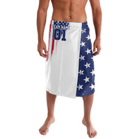 Motocross Rider Graphic Dirtbike Racing Lavalava with Distressed American Flag and Custom Number - Wonder Print Shop