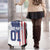 Motocross Rider Graphic Dirtbike Racing Luggage Cover with Distressed American Flag and Custom Number - Wonder Print Shop