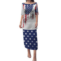 Motocross Rider Graphic Dirtbike Racing Puletasi with Distressed American Flag and Custom Number - Wonder Print Shop