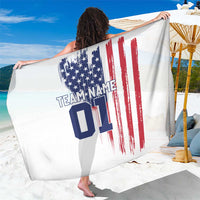 Motocross Rider Graphic Dirtbike Racing Sarong with Distressed American Flag and Custom Number - Wonder Print Shop