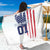 Motocross Rider Graphic Dirtbike Racing Sarong with Distressed American Flag and Custom Number - Wonder Print Shop