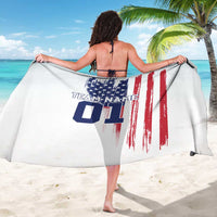 Motocross Rider Graphic Dirtbike Racing Sarong with Distressed American Flag and Custom Number - Wonder Print Shop