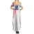Motocross Rider Graphic Dirtbike Racing Summer Maxi Dress with Distressed American Flag and Custom Number - Wonder Print Shop