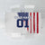 Motocross Rider Graphic Dirtbike Racing Tablecloth with Distressed American Flag and Custom Number - Wonder Print Shop