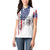 Motocross Rider Graphic Dirtbike Racing Women Polo Shirt with Distressed American Flag and Custom Number - Wonder Print Shop