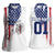 Motocross Rider Graphic Dirtbike Racing Women Sleeveless Polo Shirt with Distressed American Flag and Custom Number - Wonder Print Shop