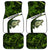 Crappie Fishing Green Camo Car Mats with Leaf Camouflage and Custom Name Design - Wonder Print Shop