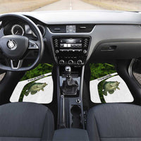 Crappie Fishing Green Camo Car Mats with Leaf Camouflage and Custom Name Design - Wonder Print Shop
