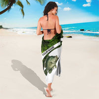 Crappie Fishing Green Camo Sarong with Leaf Camouflage and Custom Name Design - Wonder Print Shop