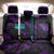 Strike Bowling Graphic Back Car Seat Cover with Purple Black Marble Texture and Custom Team Name - Wonder Print Shop