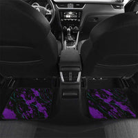 Strike Bowling Graphic Car Mats with Purple Black Marble Texture and Custom Team Name - Wonder Print Shop