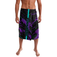 Strike Bowling Graphic Lavalava with Purple Black Marble Texture and Custom Team Name - Wonder Print Shop