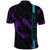 Strike Bowling Graphic Polo Shirt with Purple Black Marble Texture and Custom Team Name - Wonder Print Shop