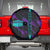Strike Bowling Graphic Spare Tire Cover with Purple Black Marble Texture and Custom Team Name - Wonder Print Shop