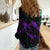 Strike Bowling Graphic Women Casual Shirt with Purple Black Marble Texture and Custom Team Name - Wonder Print Shop